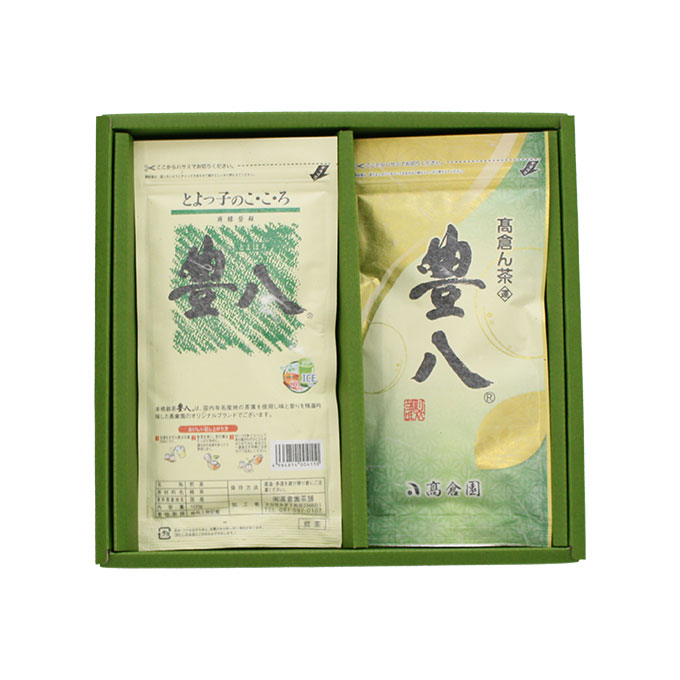 豊八® 平袋【2本 詰合せ】和紙・緑 100g × 2本