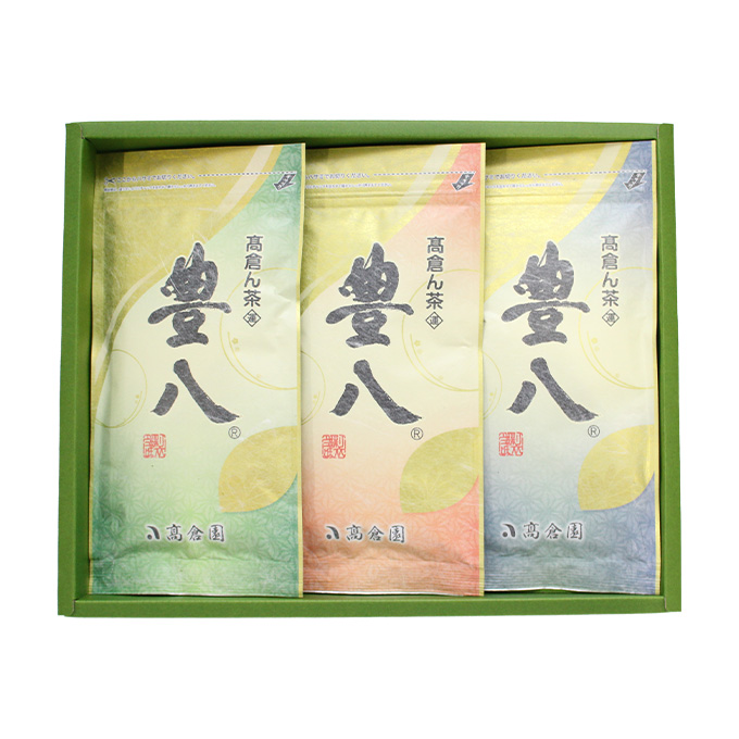 豊八® 平袋【3本 詰合せ】和紙（緑 100g × 1本、赤 100g × 1本、青 100g × 1本）