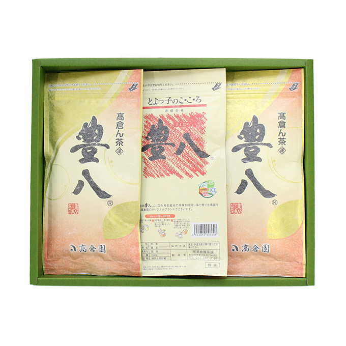 豊八® 平袋【3本 詰合せ】和紙・赤 100g × 3本