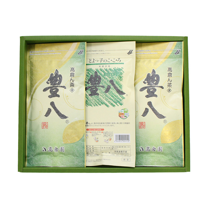 豊八® 平袋【3本 詰合せ】和紙・緑 100g × 3本